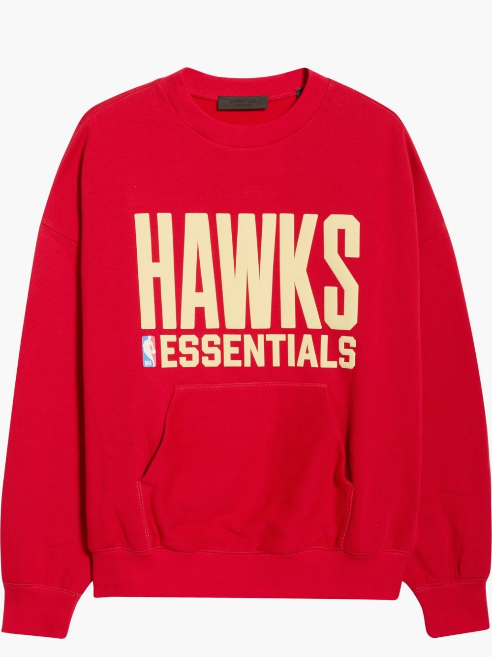 Fear of God X NBA Hawks Red Crewneck Sweatshirt